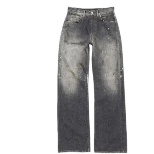 Acne Studios 2021M Black Paint Splatter Jeans