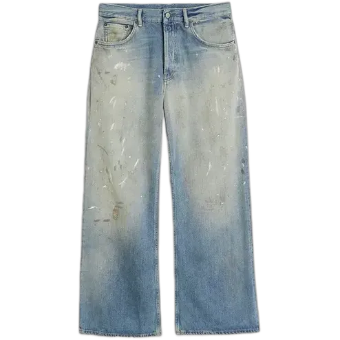 Acne Studios 2021M Blue Paint Splatter Jeans