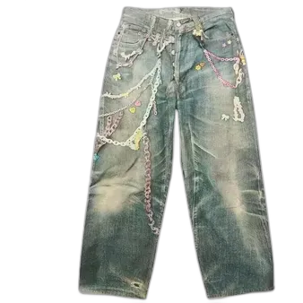 Acne Studios Candy Keychain Print Wide Leg Jeans