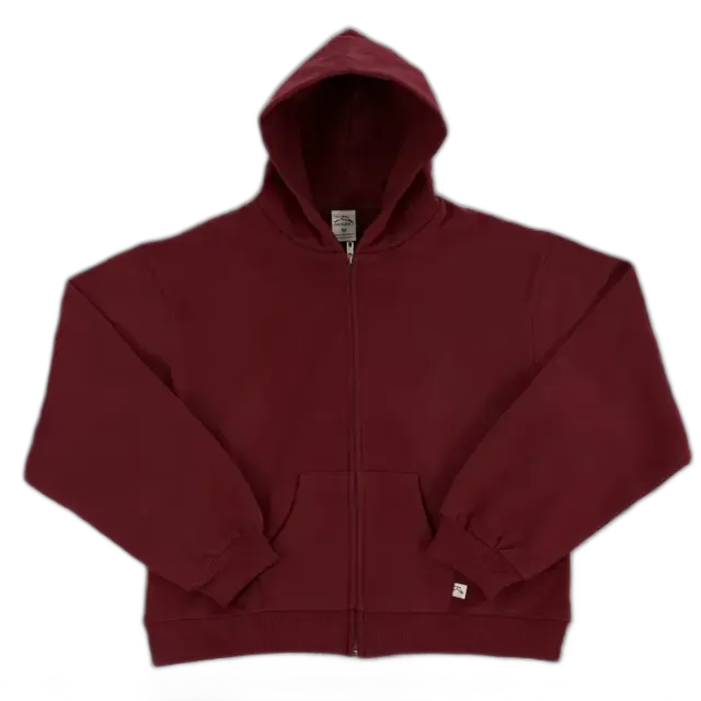 Akimbo Wine Zip-Up Hoodie