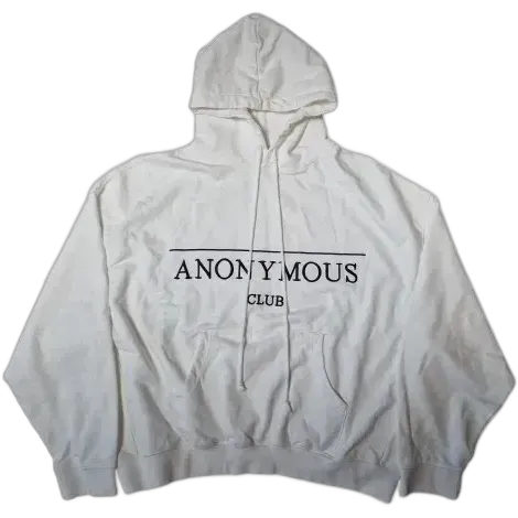 Anonymous Club Logo White Hoodie