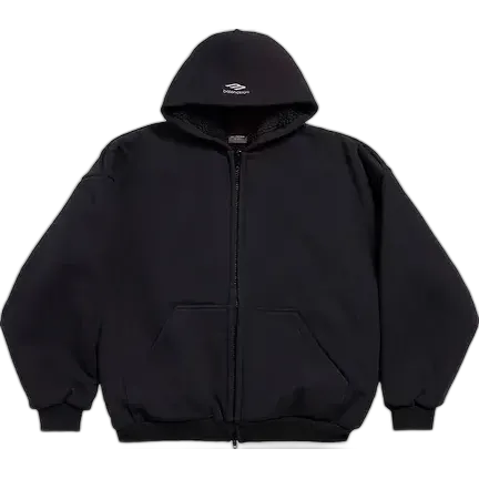Balenciaga 3B Sports Icon Outerwear Zip-Up Hoodie