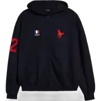 Balenciaga Blue Polo Zip-Up Hoodie