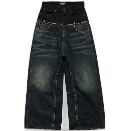 Balenciaga Cut Up Jeans Black