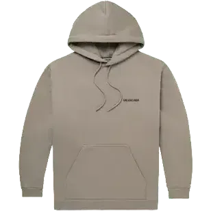 Balenciaga Embroidered Hoodie Brown