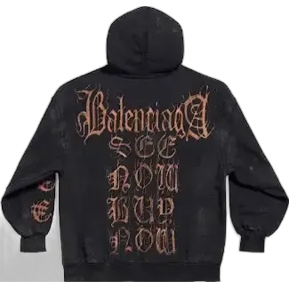 Balenciaga Heavy Metal Zip-Up Hoodie