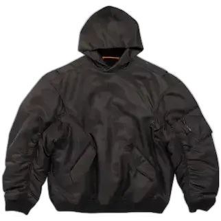 Balenciaga Oversized-Cut Hoodie Bomber Jacket