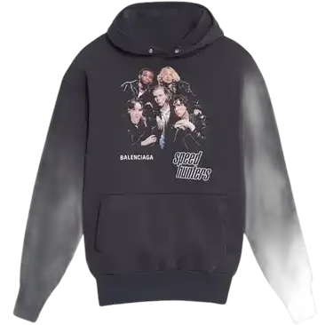 Balenciaga Speedhunters Black Double Layer Hoodie