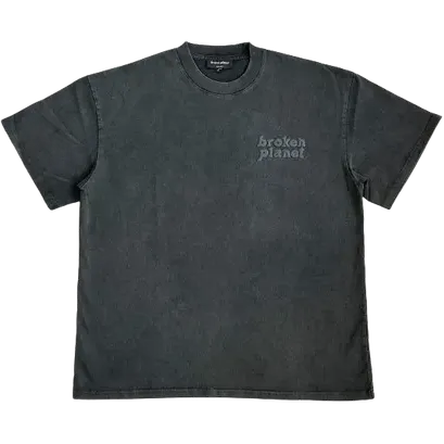Broken Planet Market Basic Washed Black Tee