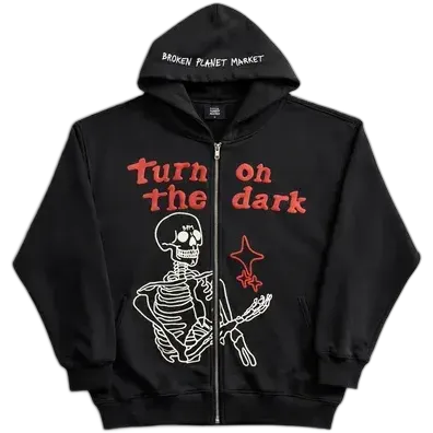 Broken Planet Skeleton Zip Up Hoodie