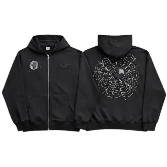Broken Planet Spider Zip Up Hoodie