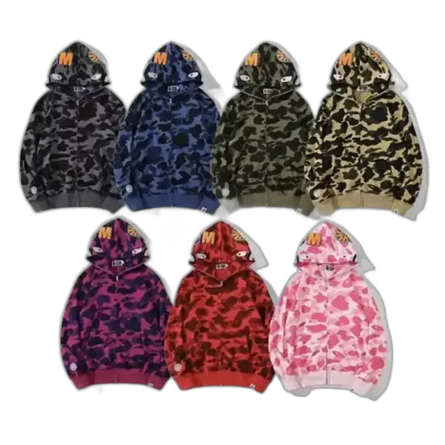 Bunch of Bape Camo Full Zip Hoodies