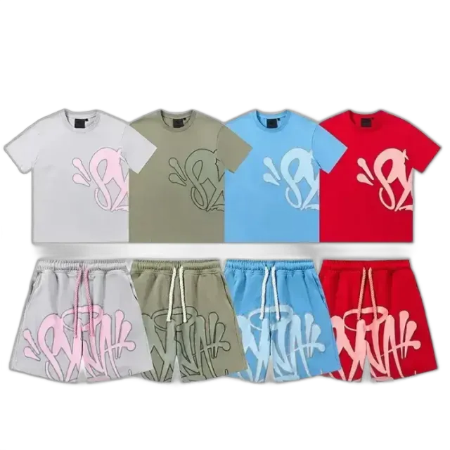 Bunch of Graphic Tee and Shorts Sets