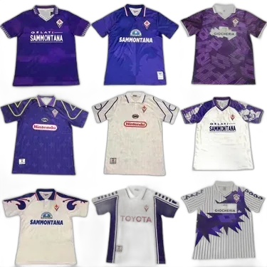 Bunch of Retro Fiorentina Football Jerseys (13 Variants