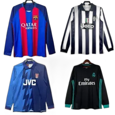 Bunch of Retro Long Sleeve Football Jerseys (46 Variants)