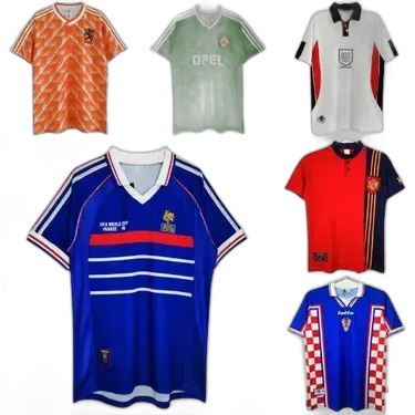 Bunch of Retro National Team Football Jerseys (45 Variants)