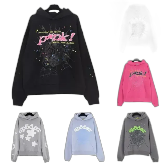 Bunch of Sp5der Web Graphic Hoodies