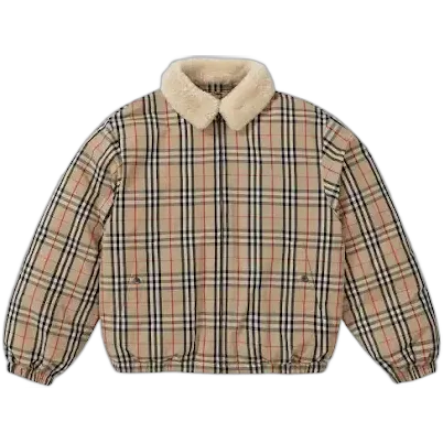Burberry x Supreme Shearling Collar Down Puffer Jacket