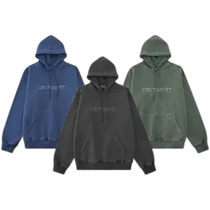 Carhartt Washed Embroidered Logo Hoodies