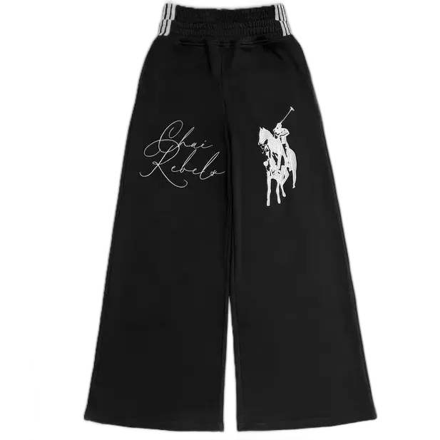 Chai Rebels Black Baggy Sweatpants