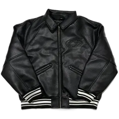 Corteiz Leather Jacket Black