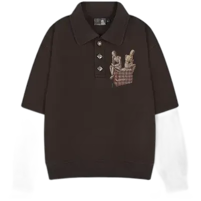 Derschutze Gallery Layered Long Sleeve Polo