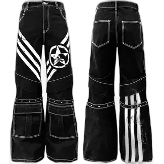 DETW Black Skull Rave Pants