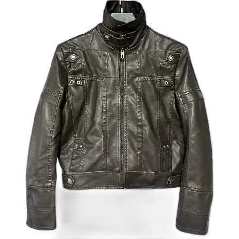 DUALPERSONALITY Cropped Leather Jacket (2 Variants)