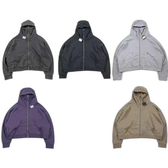 Entire Studios Heavy Washed Zip-Up Hoodies (5 Variants)