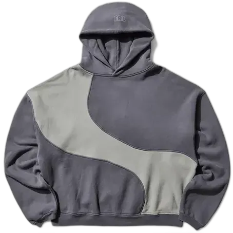 ERL Washed Grey Wave Hoodie
