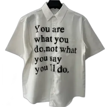 Hell System Text Short Sleeve Shirt