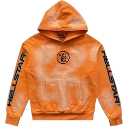 Hellstar Fire Orange Dye Hoodie