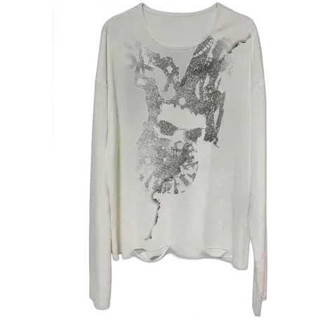 Human Voices White Long Sleeve Tee