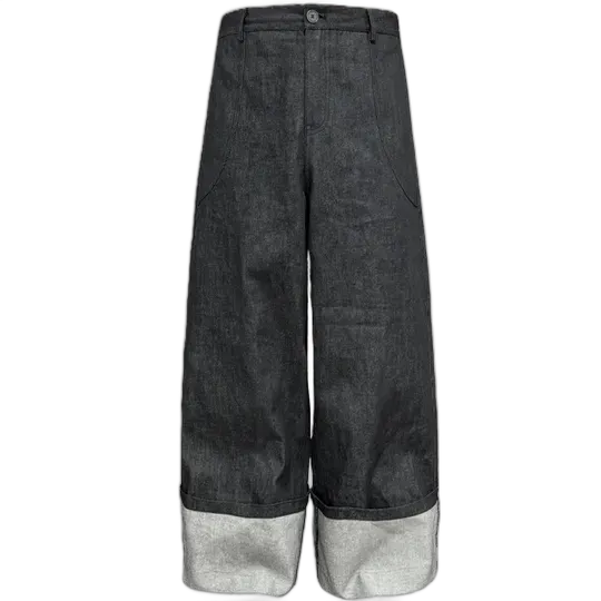 JCAESAR Baggy Cuffed Raw Denim Jeans