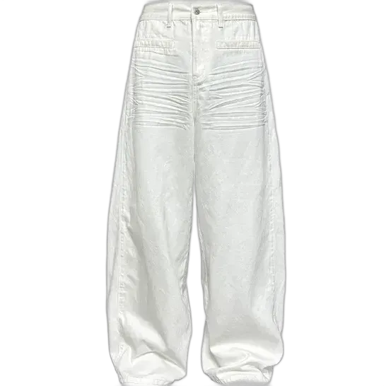 JCAESAR Baggy White Denim Jeans