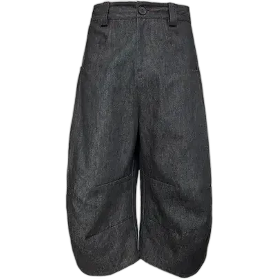 JCAESAR Long Pleat Denim Shorts