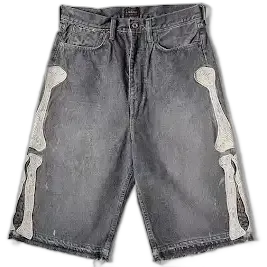 Kapital Skeleton Denim Shorts