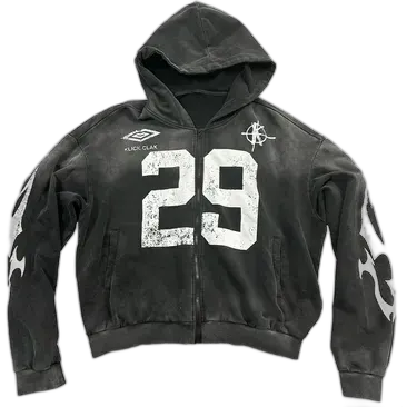 KLICK CLAK Black Zip-Up Hoodie