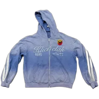 KLICK CLAK Blue Zip-Up Hoodie