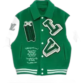 Louis Vuitton Green Varsity Jacket