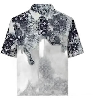 Louis Vuitton Monogram Bandana Short-Sleeved Denim Shirt