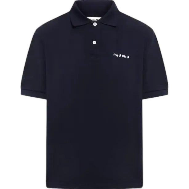 Miu Miu Navy Blue Polo
