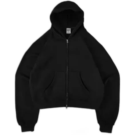 Mobius 380GSM Zip-Up Hoodie Black