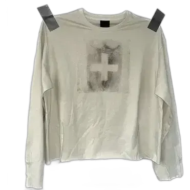 noEmosen White Cross Long Sleeve