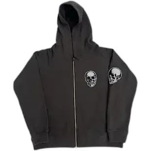 Number Nine Skull Zip-Up Hoodie