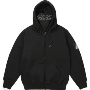 Palace Facemask Zip-Up Hoodie Black