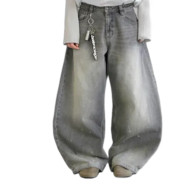 PEOPLESTYLE Super Baggy Grey Jeans