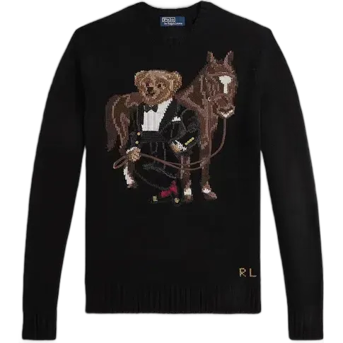 Polo Ralph Lauren Tuxedo Bear & Horse Wool Sweater