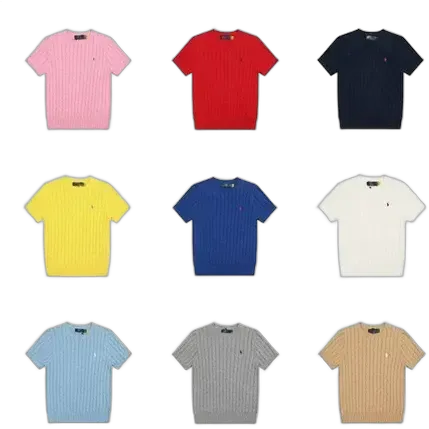 Polo Ralph Lauren Womens Cable Knit Short Sleeve Shirt (16 Variants)