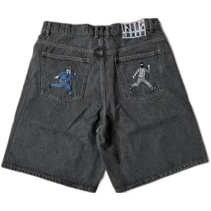 Poser Cop and Robber Denim Shorts